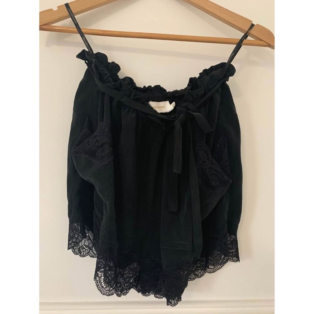 Zimmermann Silk Black Lace Shorts Size 0